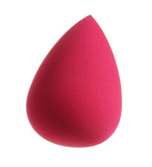 Beauty red blender, powder puff, cosmetic makeup applicator sponge tools isolated on white 