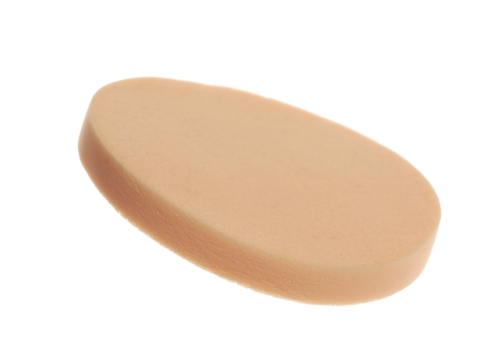 Beauty blender, powder puff, cosmetic makeup applicator sponge tools isolated on white 