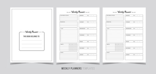 Editable Weekly Planner template