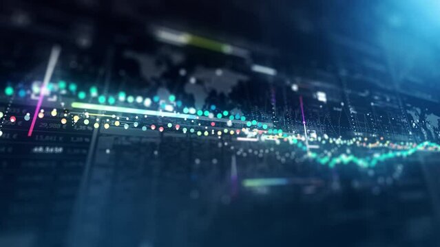 Stock Market Complex Data Wall Chart Analysis