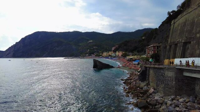 View of Monterosso, beach