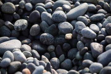 Beach dry pebbles texture backround