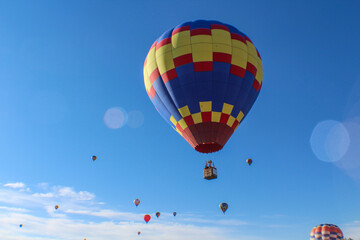 hot air balloon in the sky