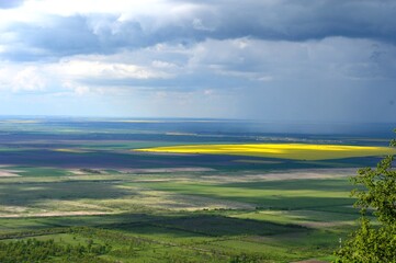Obraz premium view of the valley from a high fortress