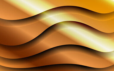 Fototapeta premium Abstract colored background. Gold gradient background. Abstract Waving. Vector illustration.