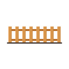Wooden fence. Fence. Hedge Vector illustration. Wooden fence on white background.