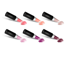 Lipsticks set mockup