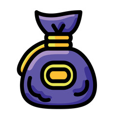 Isolated colored magic pouch videogame icon Flat design Vector © lar01joka