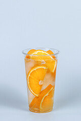 Drink with ice and orange slices
