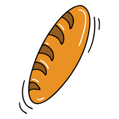 Doodle cartoon bread