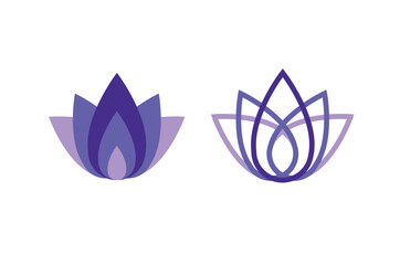 Lotus Flower. Zen. Flat Vector. EPS. Graphic Element. Icon