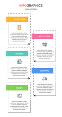 Vertical infographic design with icons and 5 options or steps. Thin line. Infographics business concept. Can be used for info graphics, flow charts, presentations, mobile web sites, printed materials.