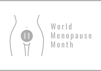 World Menopause Month. Vector banner, card for social networks and media. Poster about the health of women in old age. Medicine concept