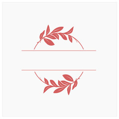 Vintage floral logo icon element design template vector image
