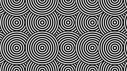 Abstract background with black and white circles. Monochrome patterns.