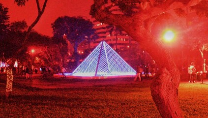 tent at night