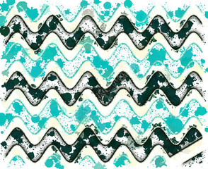 Splatted seamless pattern with waves transparent back digital image 