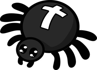 Cute small spider vector halloween