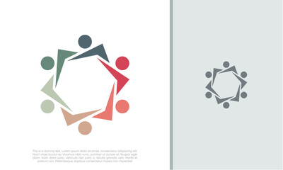 Global Community Logo Icon Elements Template. Community human Logo template vector. Community health care. Abstract Community logo.