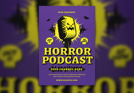Purple Horror Podcast Flyer