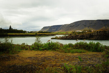 Fototapeta na wymiar A view from Selfoss, Iceland