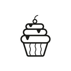 Brownie icon. cake icon. Sweet food. Vector illustration. stock image.
