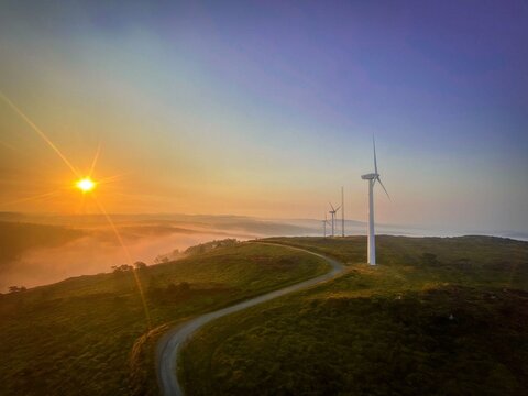 Parque e&oacute;lico en As Pontes de Garc&iacute;a Rodr&iacute;guez, Galicia