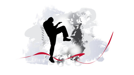 Young male karate warrior. Healthy lifestyle © zeber