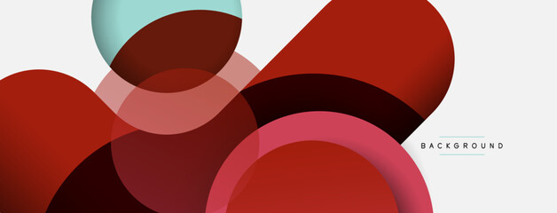 Fototapeta premium Creative geometric wallpaper. Minimal abstract background. Circles composition vector illustration for wallpaper banner background or landing page