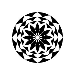 Minimal abstract symbol Circle vortex logo Geometric shape Vector illustration