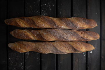foto cenital de baguettes