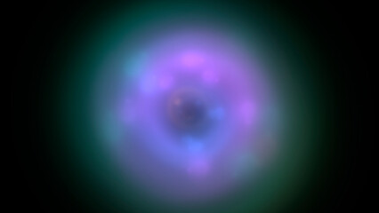 Abstract textural blue shape on a black background