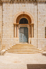 Naklejka premium Steps leading to the Church of Our Lady of Sorrows