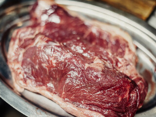 Raw beef of excellent quality
