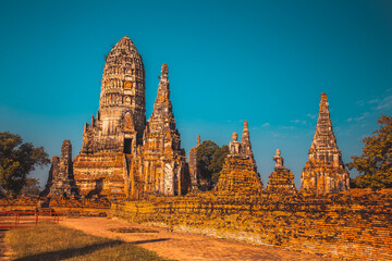 Wat Chaiwatthanaram ruin temple in Ayutthaya, Thailand