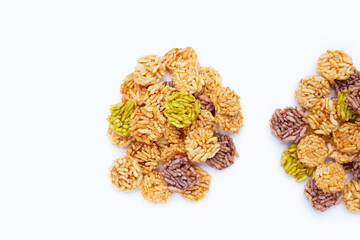 Thai sweet crispy rice cakes