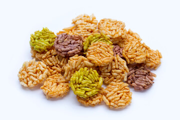 Thai sweet crispy rice cakes