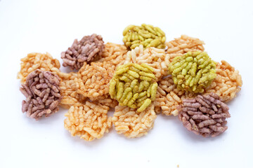 Thai sweet crispy rice cakes