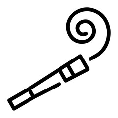 party blower line icon