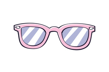 Fototapeta premium Pink sunglasses isolated vector illustration