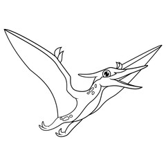 hand drawn of Pteranodon line art    © Ciputra