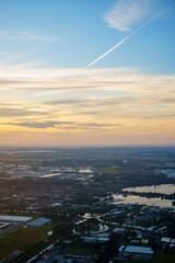 Fototapeta na wymiar Vertical aerial photo Amsterdam Europe