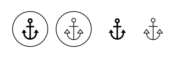 Anchor icon vector. Anchor sign and symbol. Anchor marine icon.