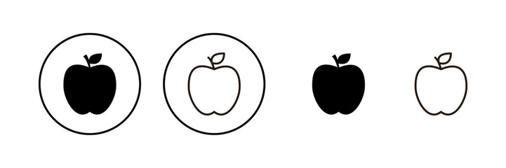 Apple icon vector. Apple sign and symbols for web design.