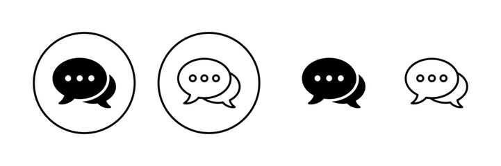 Chat icon vector. speech bubble sign and symbol. comment icon. message