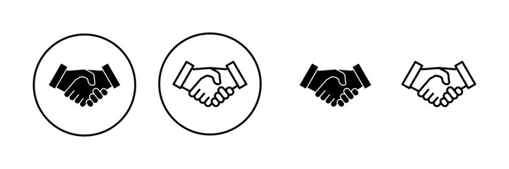 Handshake icon vector. business handshake sign and symbol. contact agreement