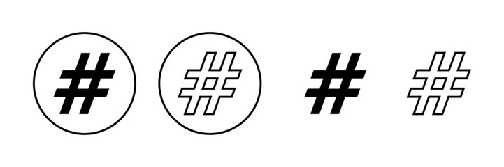 PrintHashtag icon vector. hashtag sign and symbol