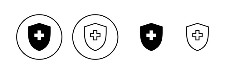 Health insurance icon vector. Insurance health document sign and symbol