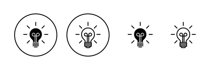 Lamp icon vector. Light bulb sign and symbol. idea symbol.
