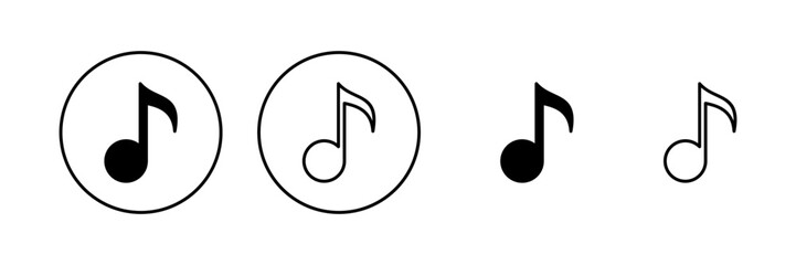 Music icon vector. note music sign and symbol